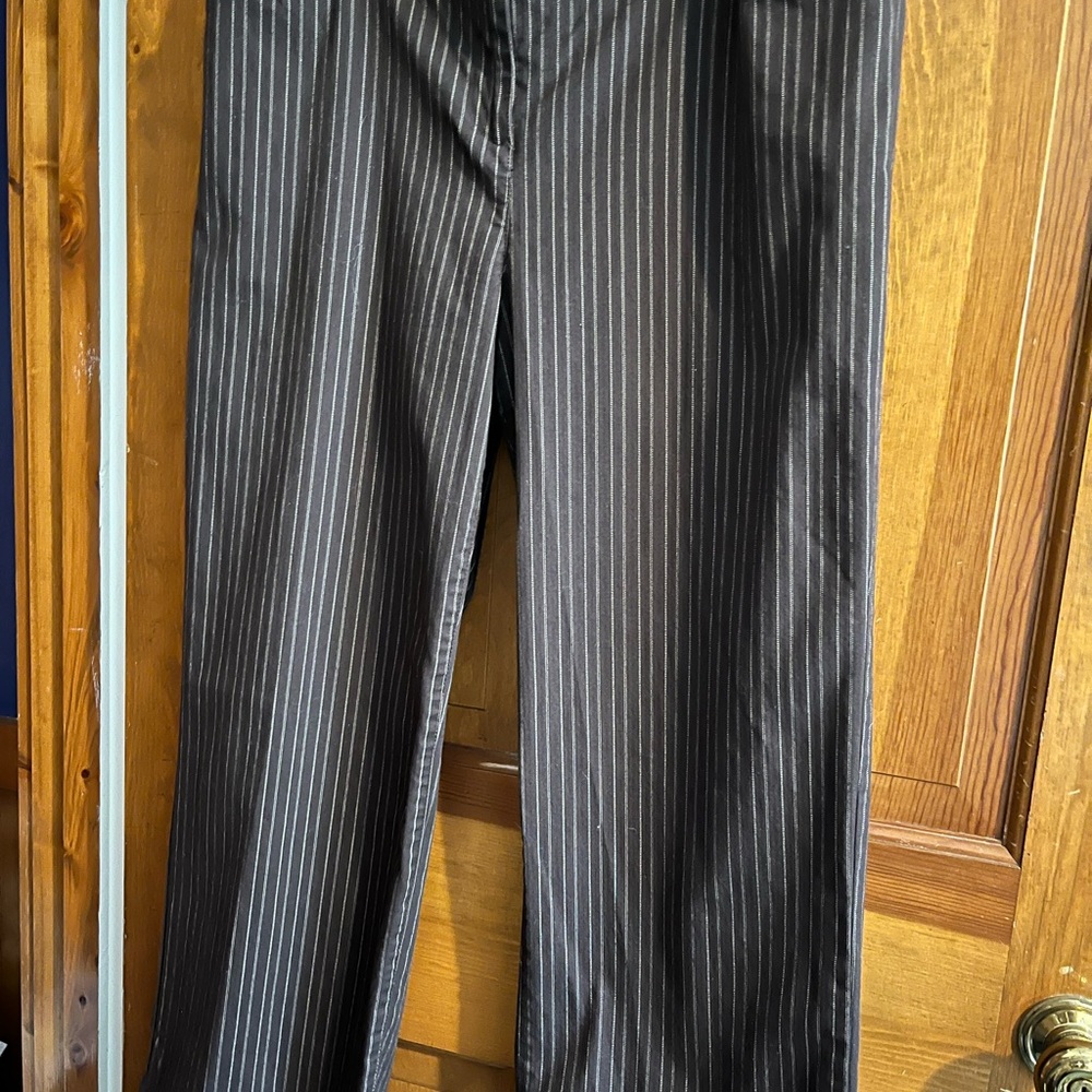 Jones New York Brown Pinstripe Work Dress Pants